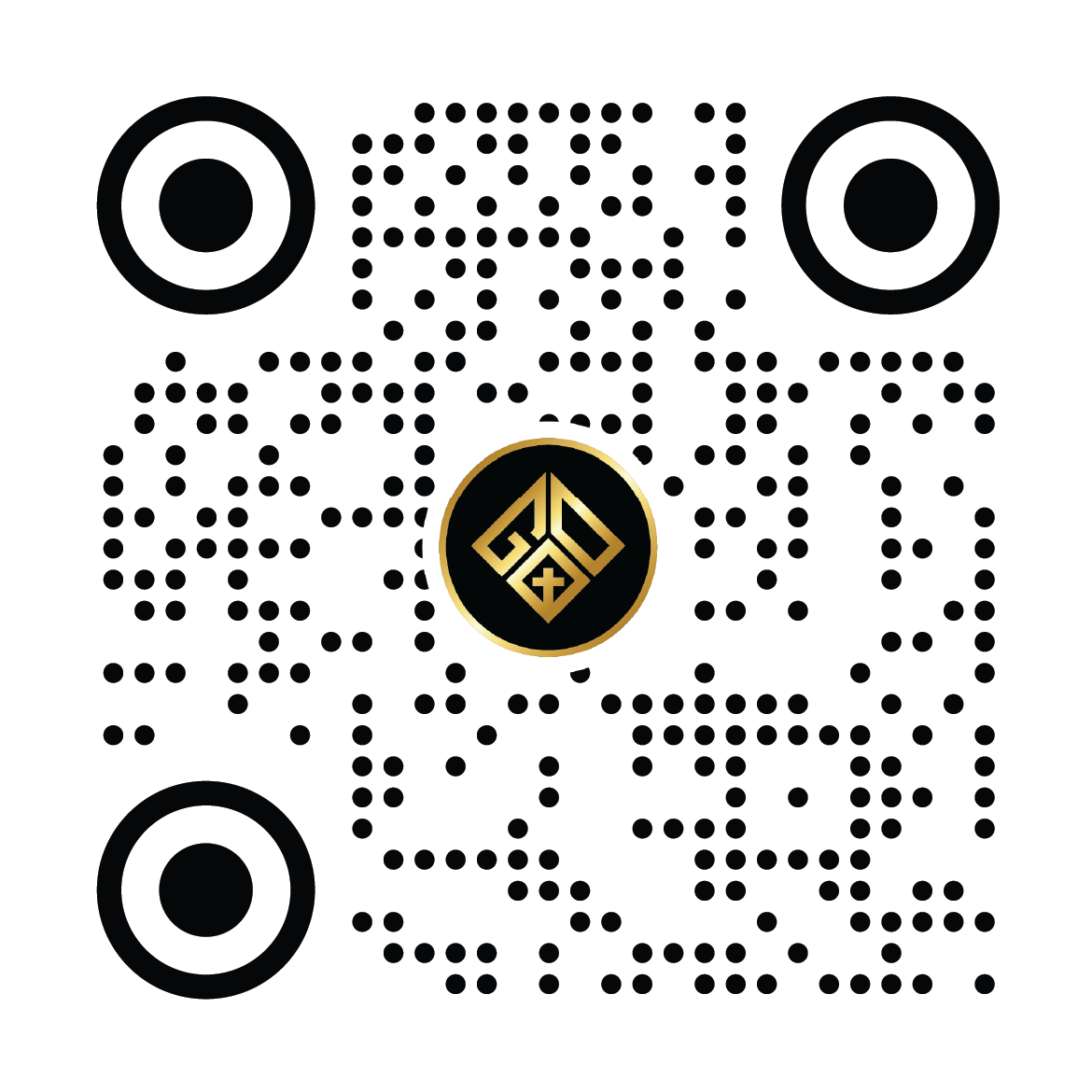 QR code for the Godfident community on Skool